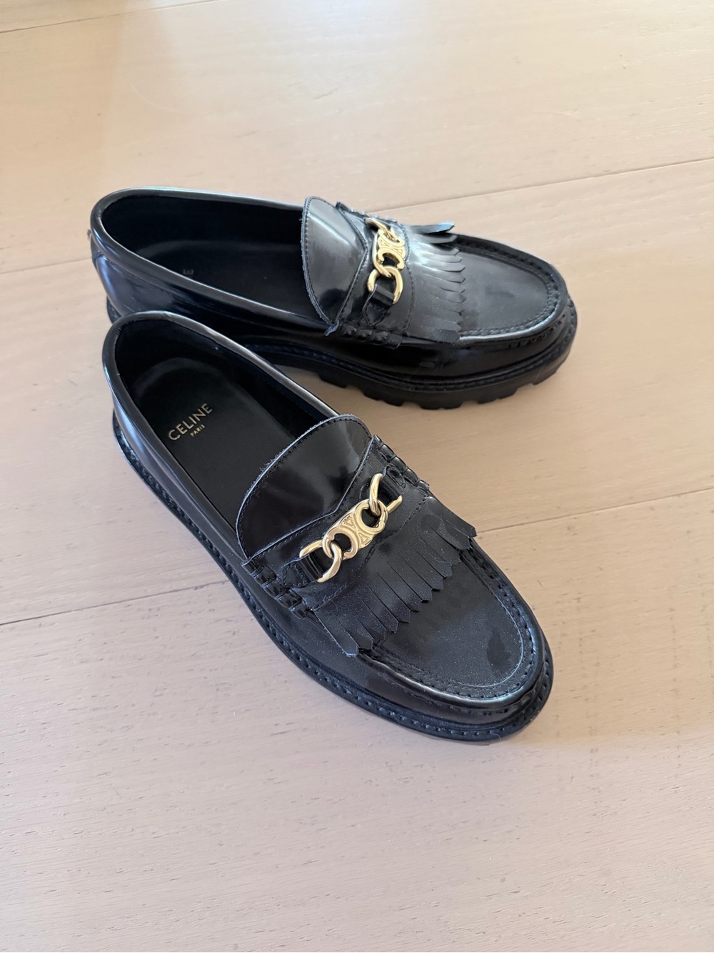 Celine MARGARET LOAFER WITH TRIOMPHE IN POLISHED BULL